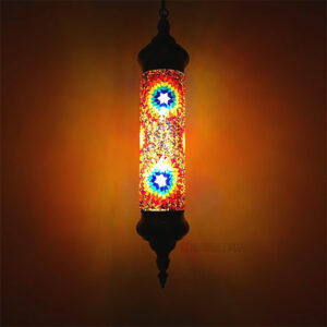 Manka Café Pendant Lamp – Vintage Exotic Handmade Colored Glass Chandelier for Restaurants, Cafés, Hotels & Guesthouses