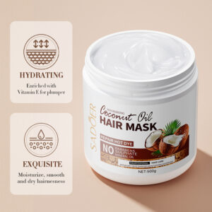 SADOER Coconut Hair Mask – Anti-Frizz Smooth & Nourishing Conditioner, Large Capacity, Wholesale Supply
